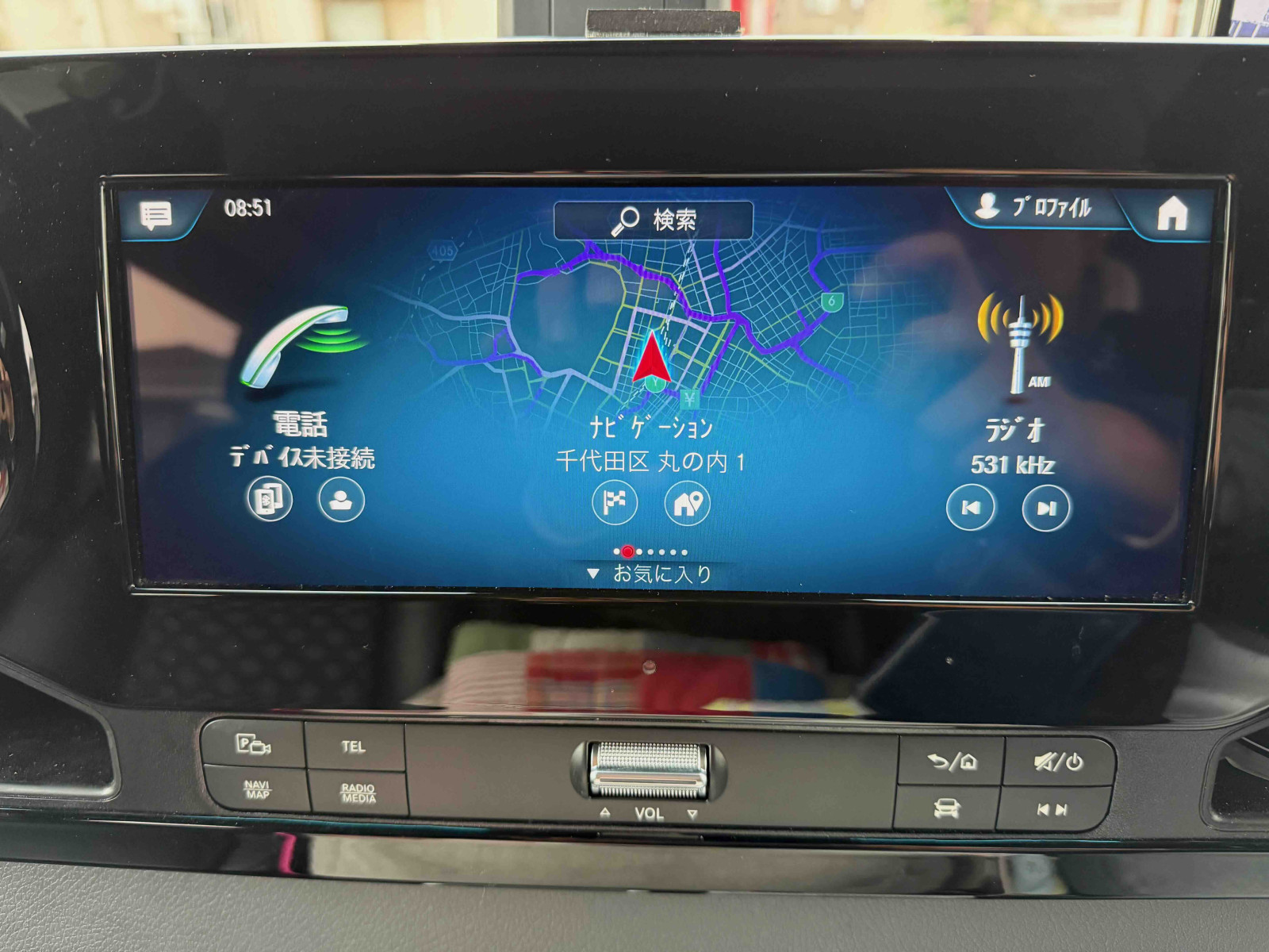 施工後:純正最新日本版ナビデーターインストール