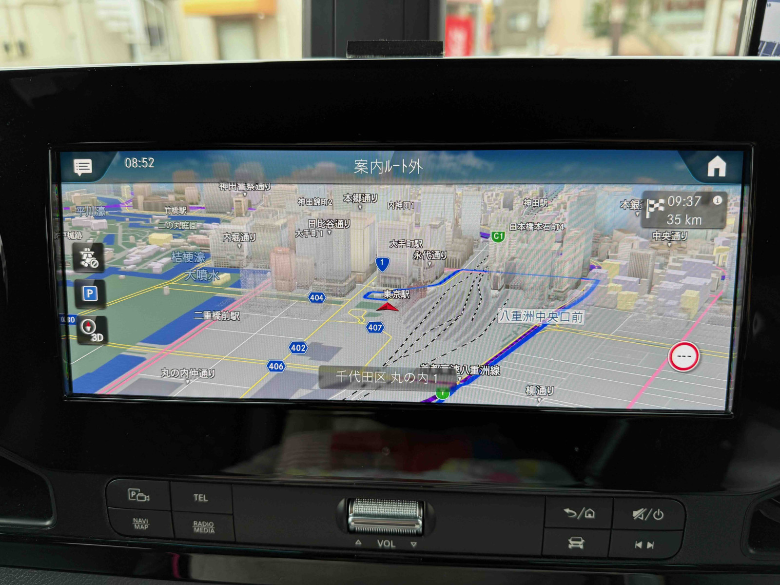 施工後:純正最新日本版ナビデーターインストール